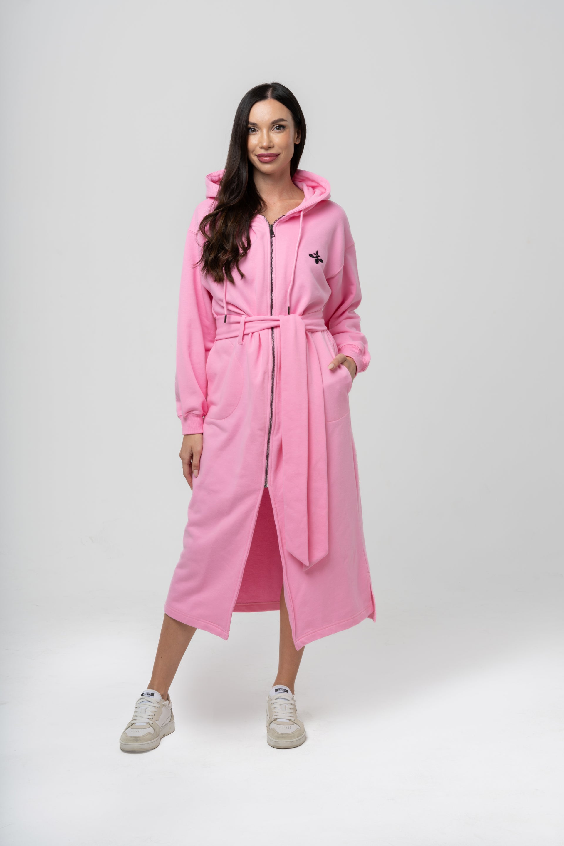 Candy Pink Long Hoodie