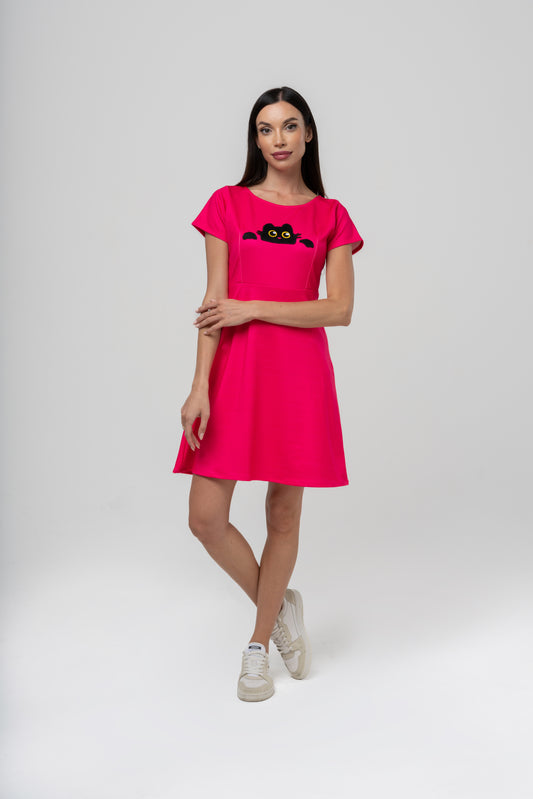 Curious Cat Hot Pink Dress