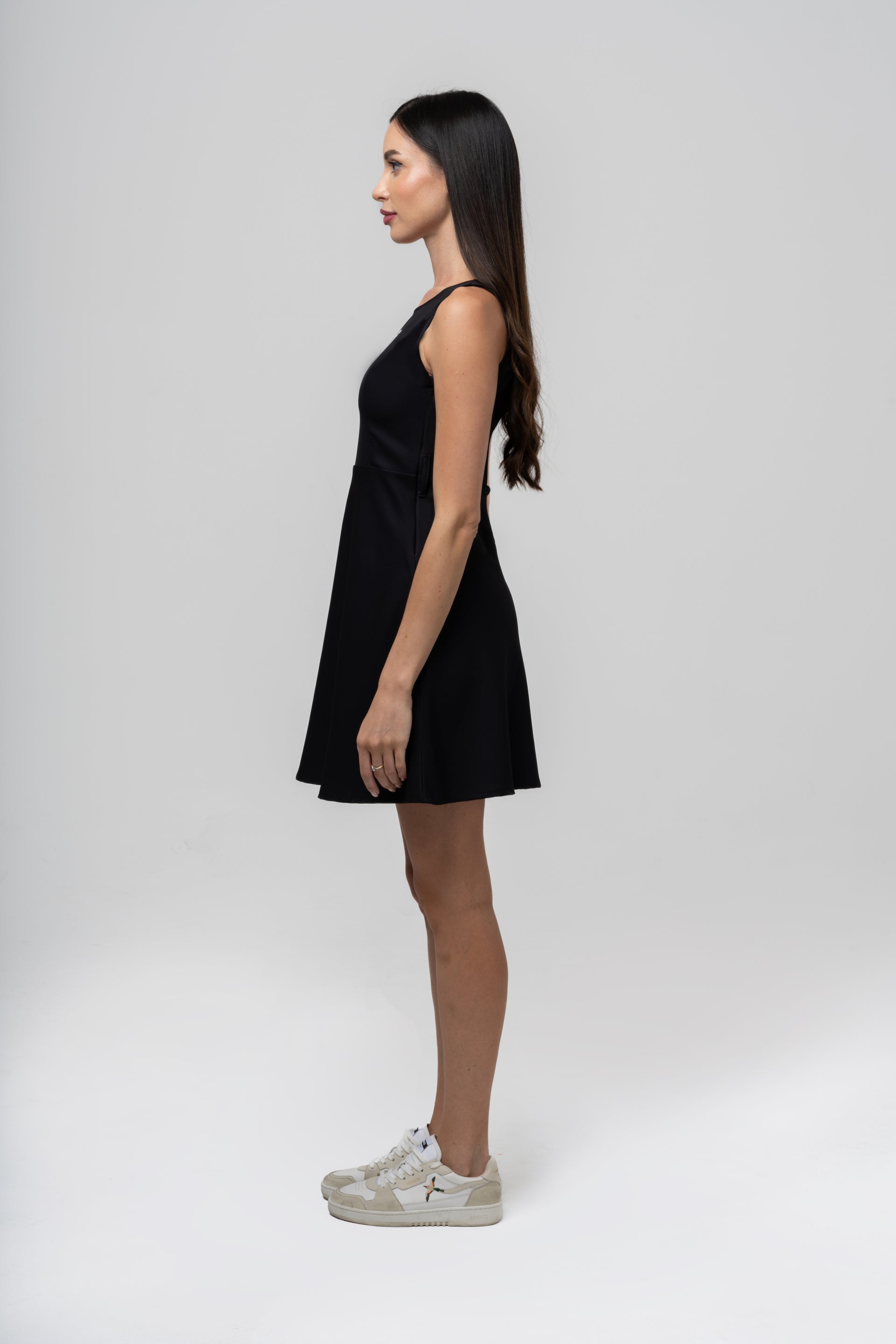 Single Cat Outline Black Dress