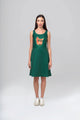Witty Cat Green Dress